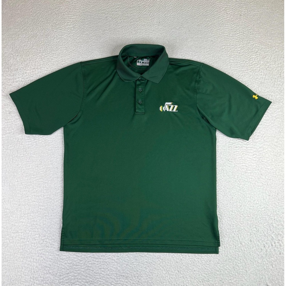 Under‎ Armour Utah Jazz Mens Small Green NBA Basketball Performance Polo Shirt